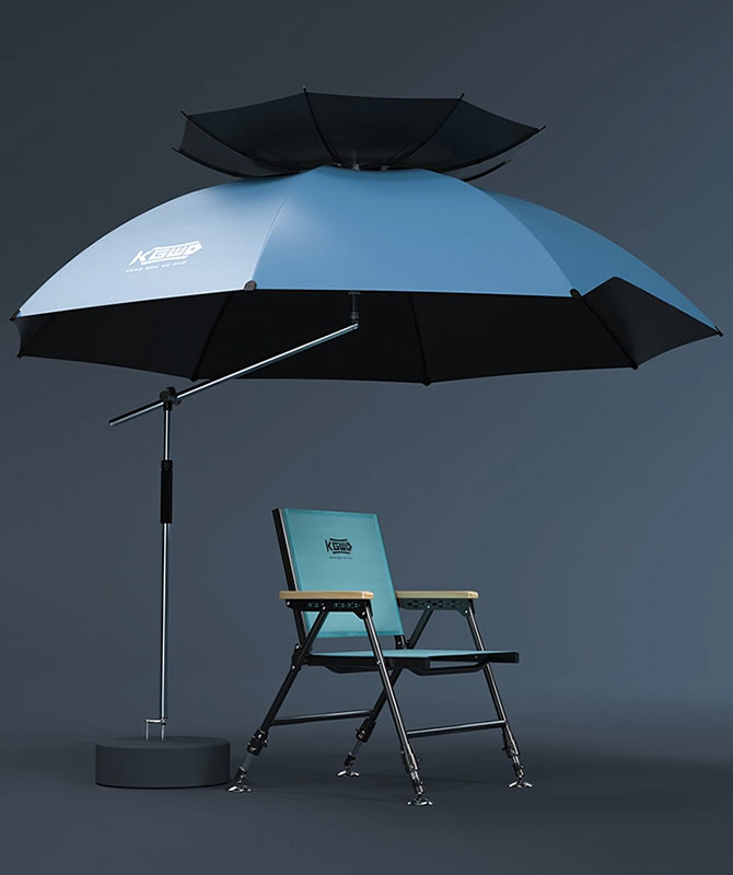 Full shade fishing umbrella, universal, rainproof, sun protection